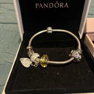 Pandora bracelet with 5 charms